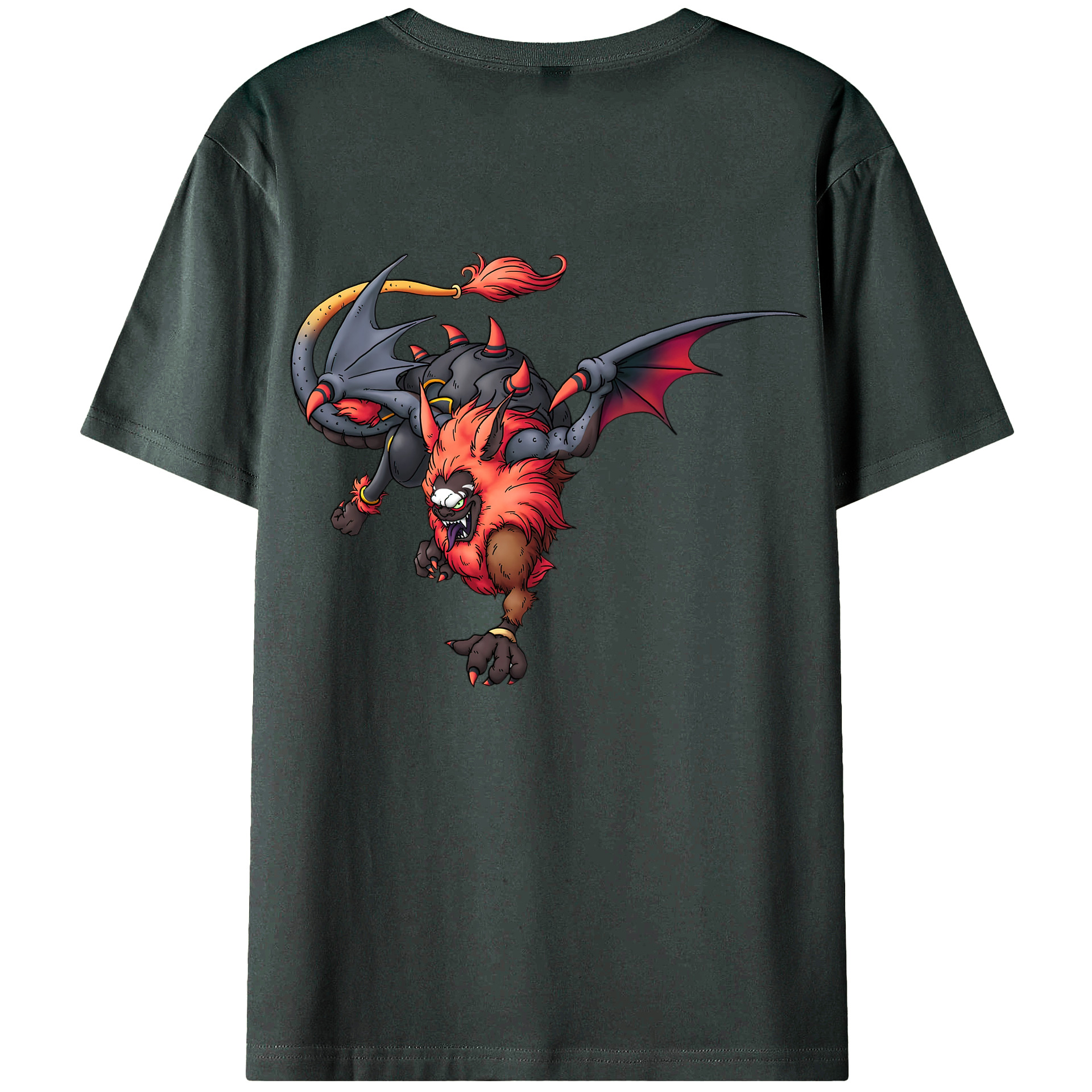 （画像用） ドラゴンクエスト Doragon Kuesuto Dragon Quest 綿100％ メンズ半袖Tシャツ（バックプリント） 通気性